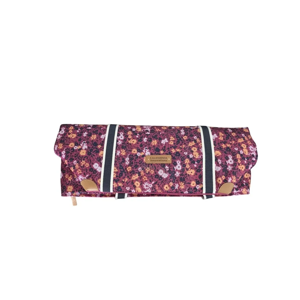 California Innovations Floral Insulated Tote Bag 50 Can Capacity Purple New